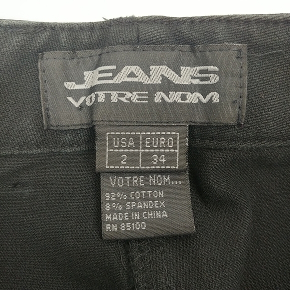 Votre Nom Bootcut Jeans Womens 2 Mid Rise Black Stretch Denim 26 X 31 - Picture 3 of 10